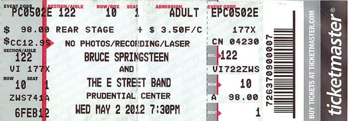 Bruce Springsteen @ The Prudential Center 5.2.2012