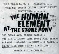 The Human Element: 1st show ticket-single